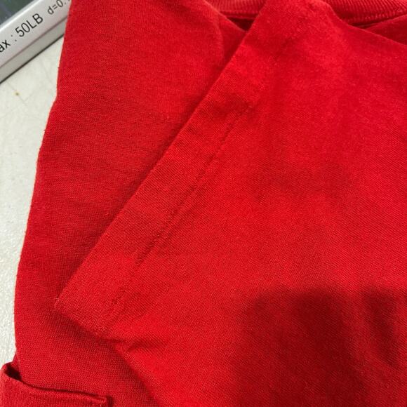 Vintage Single Stitch Shirt Mens‎ XL Jerzees USA made Red Blank Short-sleeve Tee - Picture 2 of 15